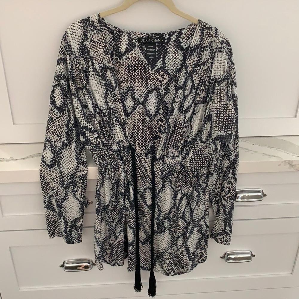 ADORABLE snake skin inspired beach coverup.